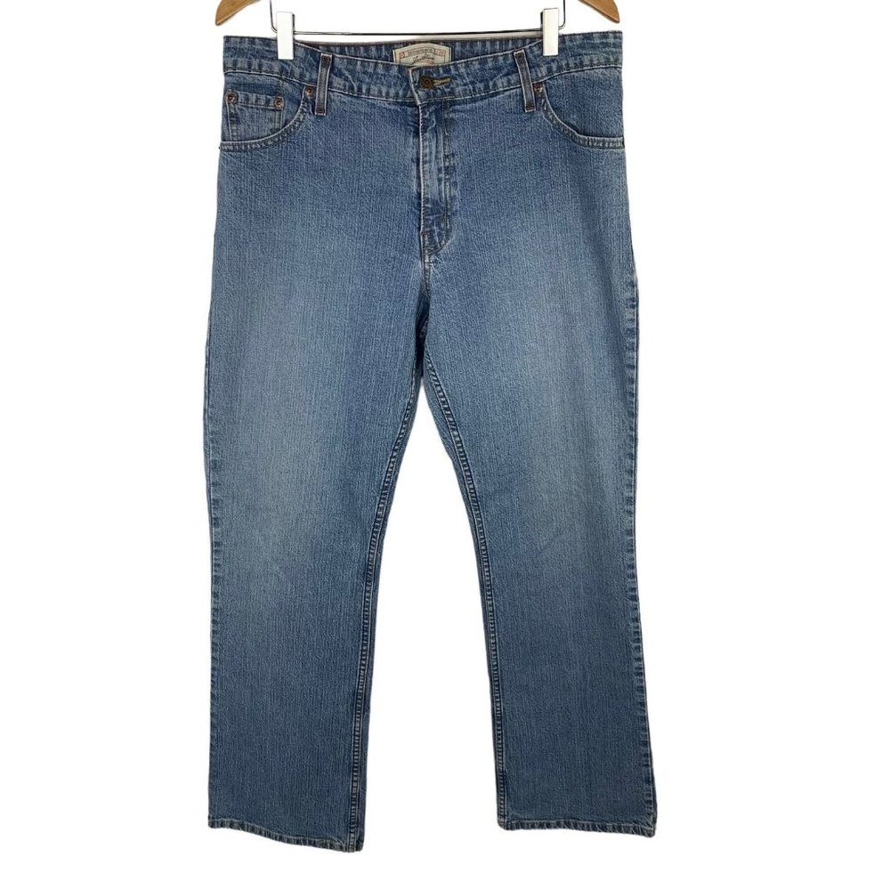 Levi Strauss Signature Stretch Mid Rise Boot‎ Cut Blue Jeans Misses 16 Medium